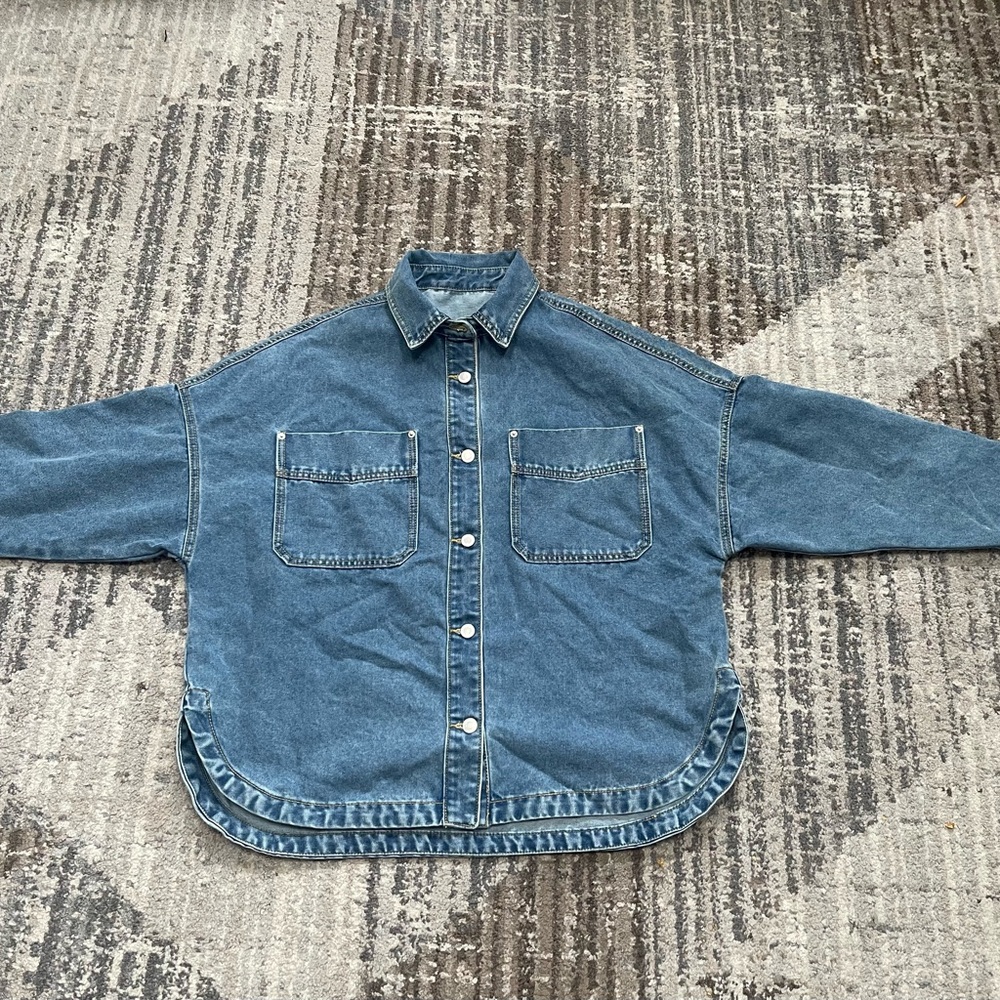 Blue Denim Button-Up Shirt
